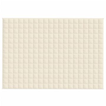 Vidaxl Teška deka svijetla krem 137x200 cm 6 kg od tkanine