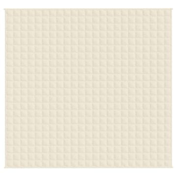 Vidaxl Teška deka svijetla krem 220x230 cm 11 kg od tkanine