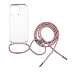 FIXED Prozirna maskica Pure Neck ​s crnom vezicom za Apple iPhone 14 Pro FIXPUN-931-PI