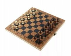 hurtnet 3v1 drvena šahovska ploča i dama 34 × 34cm xl