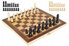 hurtnet 3v1 drvena šahovska ploča i dama 34 × 34cm xl