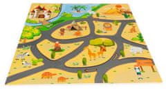 EcoToys Eva Puzle kockice pjenasta igra za igranje za djecu Safari 93x93cm