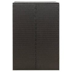 Vidaxl Spremište za kantu za smeće crno 70 x 80 x 117 cm od poliratana