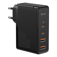 BASEUS USB punjač BASEUS GaN2 Pro 100W 1x USB / 1x Type-C Black CCGAN2P-L01