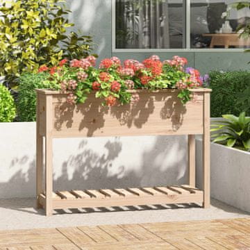 Vidaxl Žanjica s policom 111,5 x 34,5 x 81 cm Masivno borovo drvo