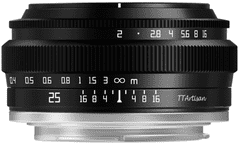 TTArtisan APS-C MF 25mm F/2 objektiv za Canon M