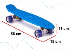 Ikonka Aga Frisbee skateboard LED kotači plavi