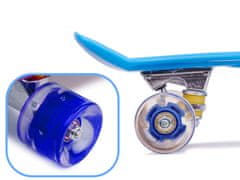 Ikonka Aga Frisbee skateboard LED kotači plavi