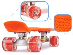 Ikonka Aga Frisbee skateboard LED kotači narančasti