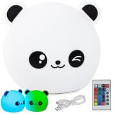 Luniks Otroška nočna lučka panda+ led daljinski upravljalnik