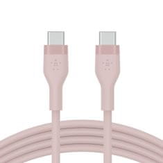 Belkin kabel, USB-C, silikonski, 3m, roza (CAB009bt3MPK)