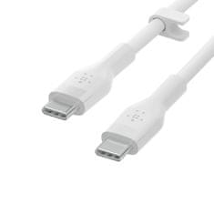 Belkin kabel, USB-C, silikonski, 1m, bijela (CAB009bt1MWH)