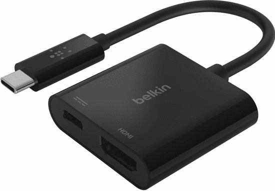 Belkin adapter, USB-C, HDMI, za napajanje, 60W PD, crna (AVC002btBK)