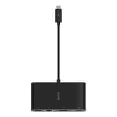 Belkin adapter, multimedijski, USB-C, GBE, HDMI, VGA, USB-A, crna (AVC005BTBK)