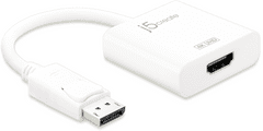 J5CREATE adapter, DisplayPort, HDMI, bijela (JDA158)