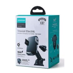 Joyroom JR-ZS219 držač mobitela za auto, Qi punjač 15W, crno