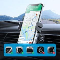 Joyroom JR-ZS219 držač mobitela za auto, Qi punjač 15W, crno