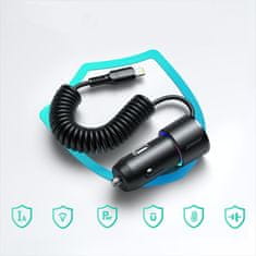 Joyroom JR-CL25 auto punjač 17W + Lightning kabel 1.5m, crno