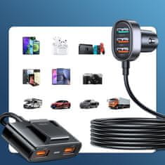 Joyroom JR-CL03 Pro auto punjač 5x USB 45W, crno