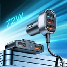 Joyroom JR-CL03 Pro auto punjač 5x USB 45W, crno