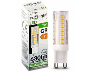 ECOLIGHT LED žarulja - G9 - 7W - hladno bijela