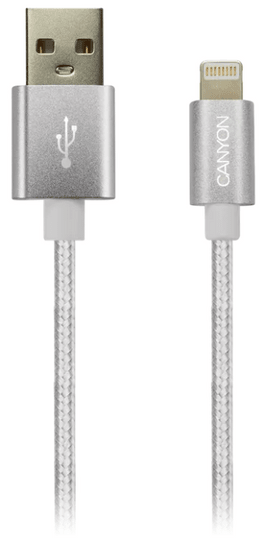 Canyon Pleteni 8pin Lightning/USB kabel za iPhone, CNE-CFI3PW