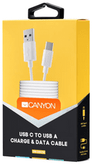 Canyon UC-1 USB-C kabel, 5 W, 1 m, bijela (CNE-USBC1W)