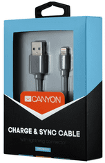 Canyon MFI-2 Lightning kabel, 12 W, 1 m, tamno siva (CNS-MFIC2DG)