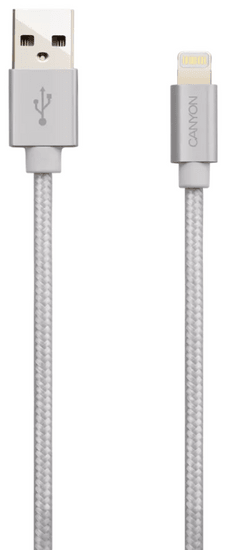 Canyon MFI-3 Lightning kabel, 12 W, 1 m, srebrna (CNS-MFIC3DG)
