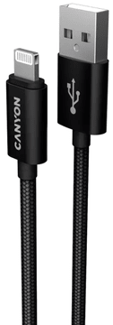 Canyon MFI-3 Lightning kabel, 12 W, 1 m, crna (CNS-MFIC3B)