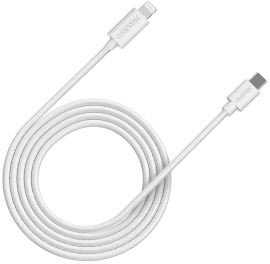 Canyon CFI-12 USB-C - Lightning kabel, PD 20W, bijela (CNE-CFI12W)