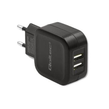 Qoltec Zidni punjač 17W | 5V | 3.4A | 2xUSB