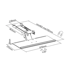 Maclean Držač za tipkovnicu MC-757