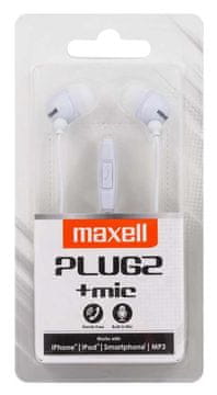 Maxell Slušalice PLUGZ MIC bijele