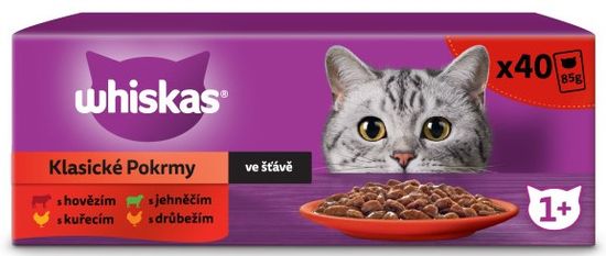 Whiskas vrećice, Classic Selection u soku, 40 x 85 g