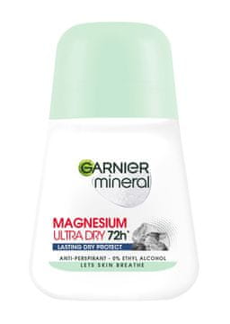 Garnier mineralni dezodorans roll-on Magnesium Ultra Dry 72h - dugotrajna zaštita od isušivanja 50 ml