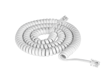 Cabletech Telefonski kabel spiralni 0,7m/4,2m bijeli
