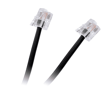 Cabletech Telefonski kabel ravan 6m crno