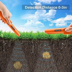 Cool Mango ručni detektor metala za brzo lociranje, 360° skeniranje i alarm - Detecty