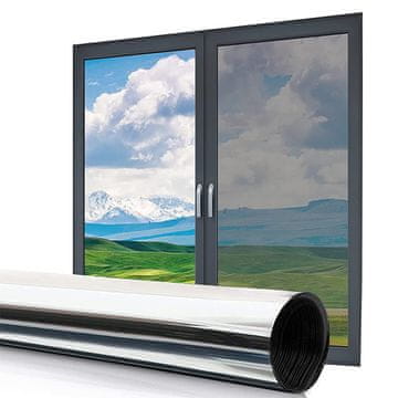 Cool Mango zrcalna folija za prozore za privatnost, samoljepljiva, srebrna, 60 x 200 cm - Privacyfoil