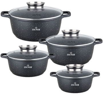 ZILNER Set od 4 posude s mramornim premazom 16 20 24 28 cm ZL-8900