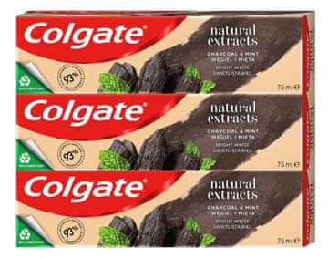 Colgate Naturals Charcoal zubna pasta, 3x 75 ml