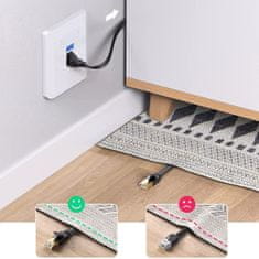 Ugreen Flat mrežni kabel LAN Cat.6 2m, crno