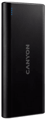 Canyon PB-106 micro USB/USB-C powerbank, 10000 mAh, crna (CNE-CPB1006B)