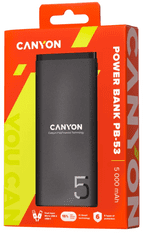 Canyon PB-53 powerbank, 5000 mAh, crna (CNE-CPB05B)