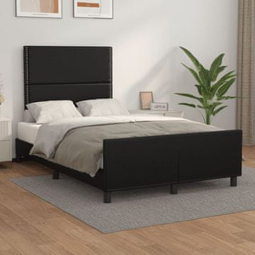 Vidaxl Okvir kreveta s uzglavljem crni 120x200 cm umjetna koža