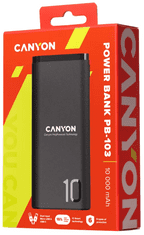 Canyon PB-103 powerbank, 10000 mAh, crna (CNE-CPB010B)