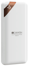 Canyon PB-102 powerbank, 10000 mAh, LED indikator, bijela (CNE-CPBP10W)