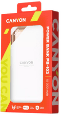 Canyon PB-102 powerbank, 10000 mAh, LED indikator, bijela (CNE-CPBP10W)