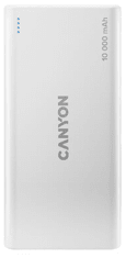 Canyon PB-108 prijenosna baterija, 10000 mAh, bijela (CNE-CPB1008W)